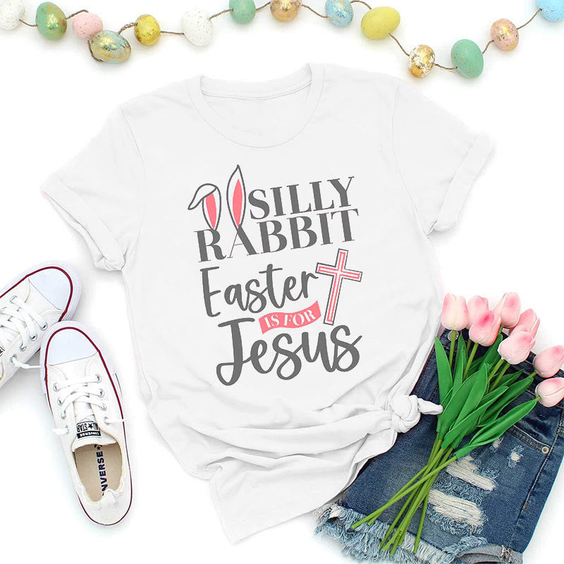 Christianartworkshop Camiseta del conejo tonto: La Pascua es para Jesús - Blanco - 2XL - image 1