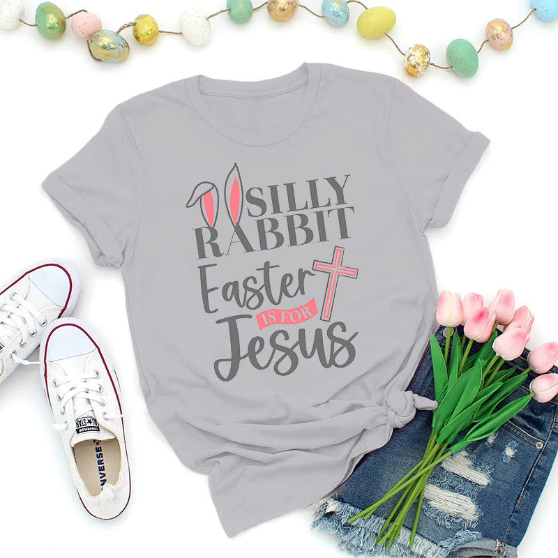 Christianartworkshop Camiseta del conejo tonto: La Pascua es para Jesús - Gris - 2XL - image 3