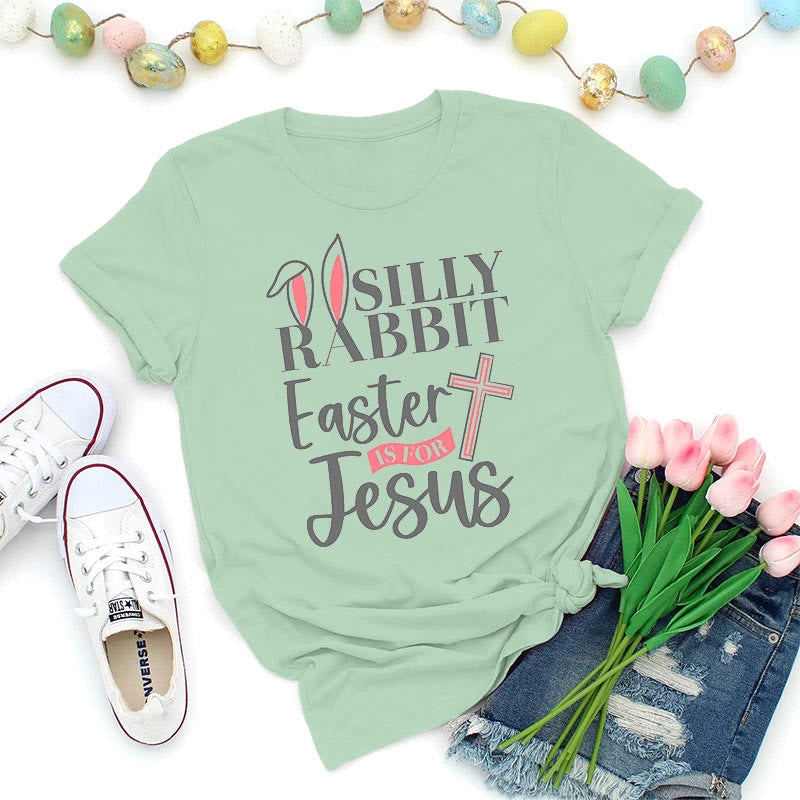 Christianartworkshop Camiseta del conejo tonto: La Pascua es para Jesús - Verde hierba - 2XL - image 8