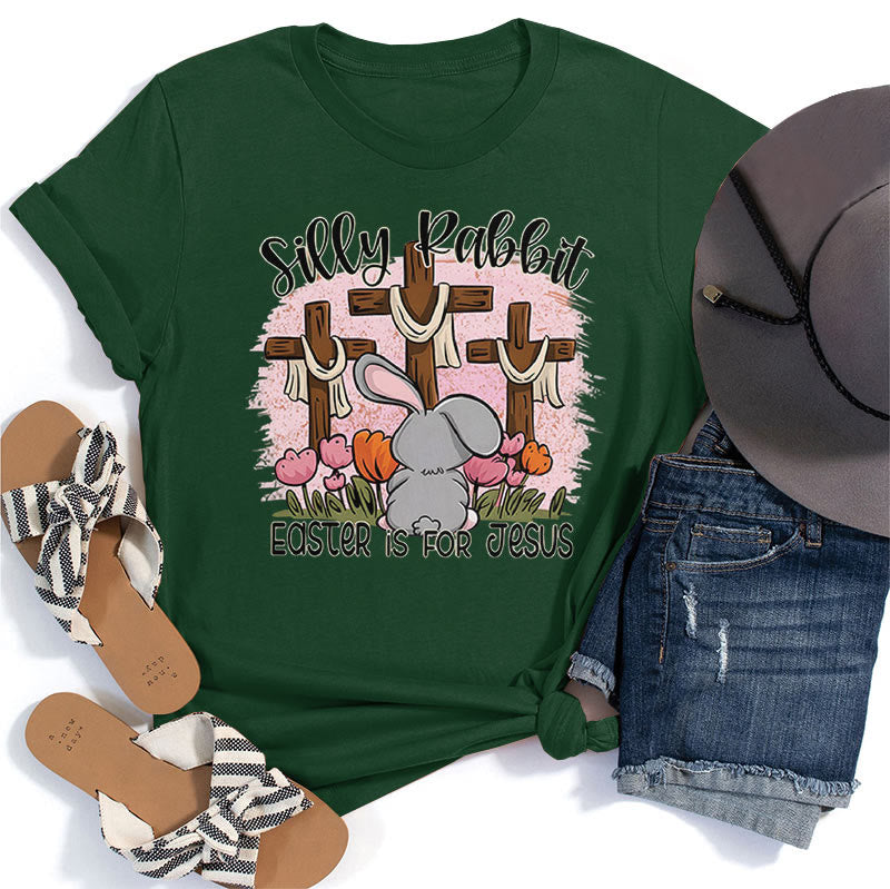 Christianartworkshop Camiseta de Silly Rabbit con el lema "La Pascua es para Jesús" - Verde oscuro - 2XL - image 8