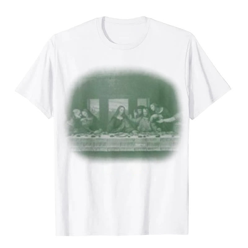 Christianartworkshop Camiseta vintage con estampado de la Última Cena - Blanco - 2XL - image 0