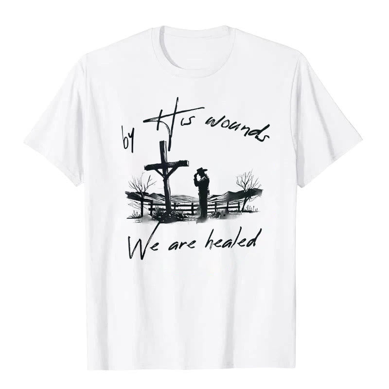 Christianartworkshop Camiseta "Por sus heridas fuimos sanados" - Blanco - 2XL - image 0