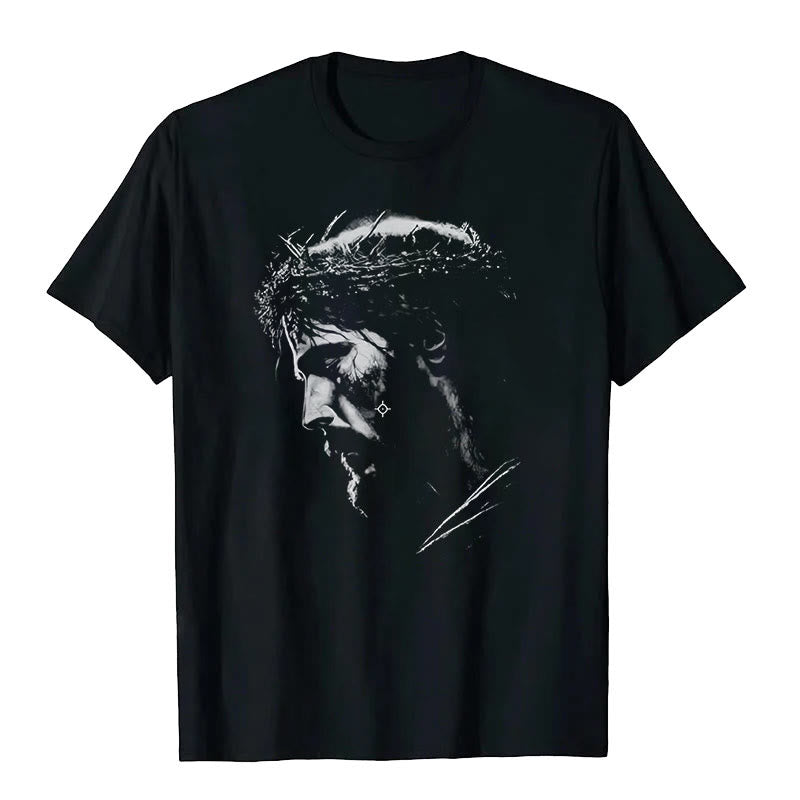 Christianartworkshop Camiseta de Jesús con la Corona de Espinas - Negro - 2XL - image 0
