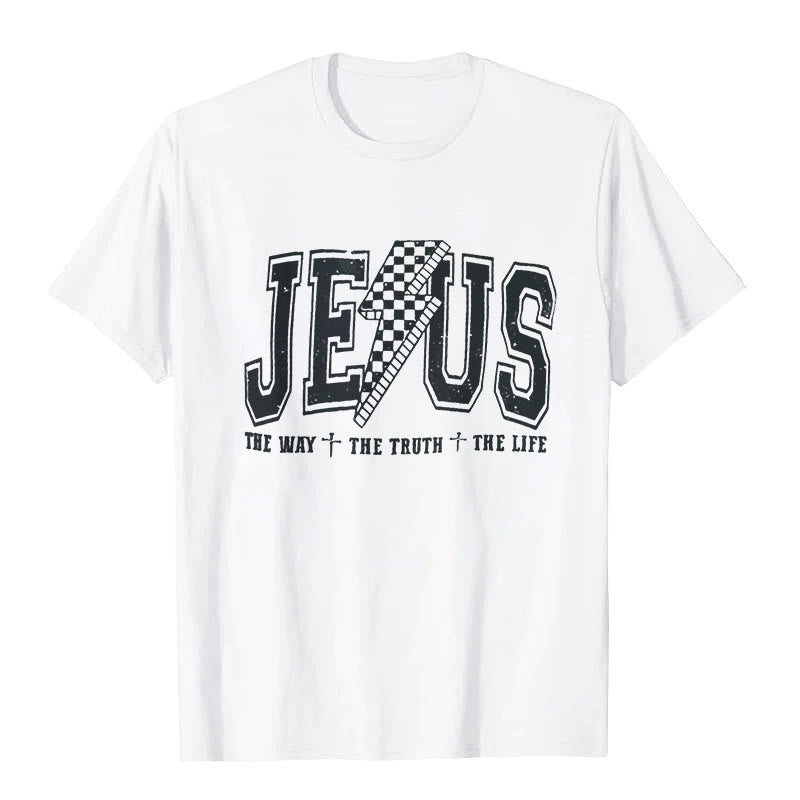Christianartworkshop Camiseta "JESÚS EL CAMINO + LA VERDAD + LA VIDA" - Blanco - 2XL - image 0