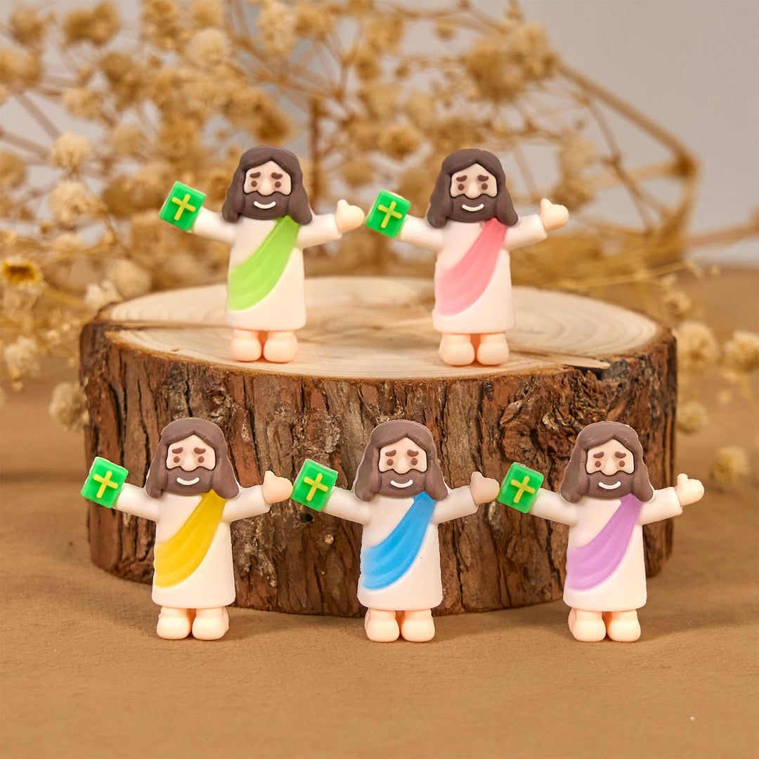 Christianartworkshop 5/10/20/30 piezas de minifiguras de Jesús inspiradas en la fe con la Biblia en la mano - image 2