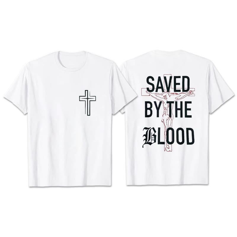 Christianartworkshop Camiseta de algodón "Salvado por el Señor" - Blanco - 2XL - image 0