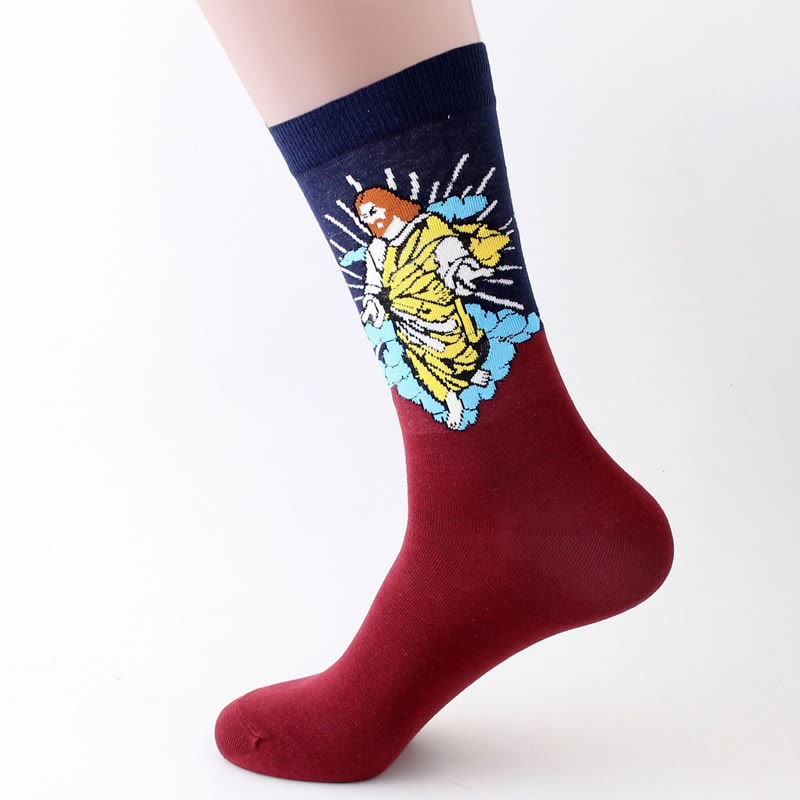 Christianartworkshop Calcetines unisex «Él ha resucitado, bendito Jesús»: Gracia para cada paso - Talla única (UE 36-46 / EE. UU. 4-13) - 10 pares - image 0