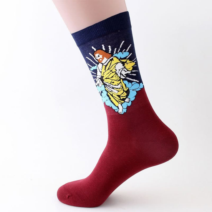 Christianartworkshop Calcetines unisex «Él ha resucitado, bendito Jesús»: Gracia para cada paso - Talla única (UE 36-46 / EE. UU. 4-13) - 10 pares - image 0