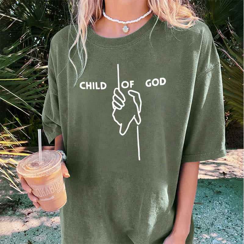 Christianartworkshop Camiseta unisex lavada "Hijo de Dios Artístico": Diseño de cruz y fe eterna. - image 2