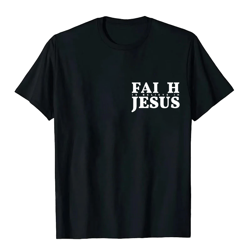 Christianartworkshop La fe es creer en Jesús con Mateo 6:6 Camiseta unisex - image 1
