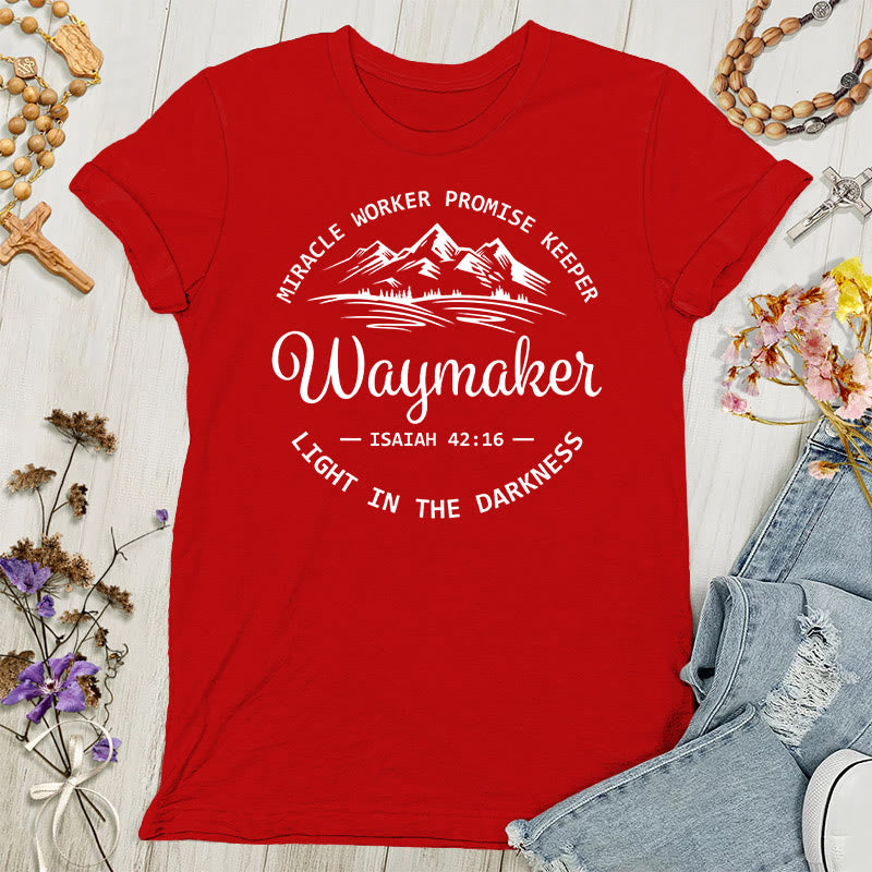 Christianartworkshop Camiseta inspiradora para mujer de Waymaker - Rojo - 4XL - image 1