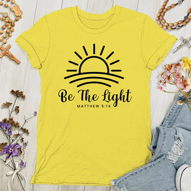 Christianartworkshop Camiseta de mujer "Sé la luz del amanecer" - Oro - 4XL - image 0