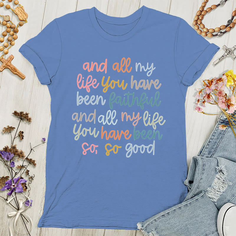 Christianartworkshop El resplandor de la fe: Camiseta de mujer con mensaje vibrante - Azul - 4XL - image 1
