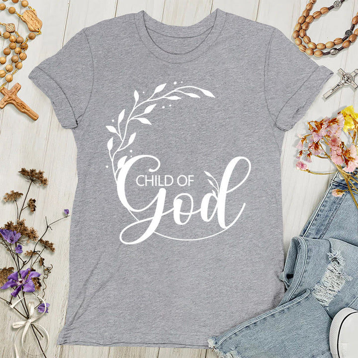 Christianartworkshop Camiseta para mujer adulta "Hija de Dios" - Gris deportivo - 4XL - image 6