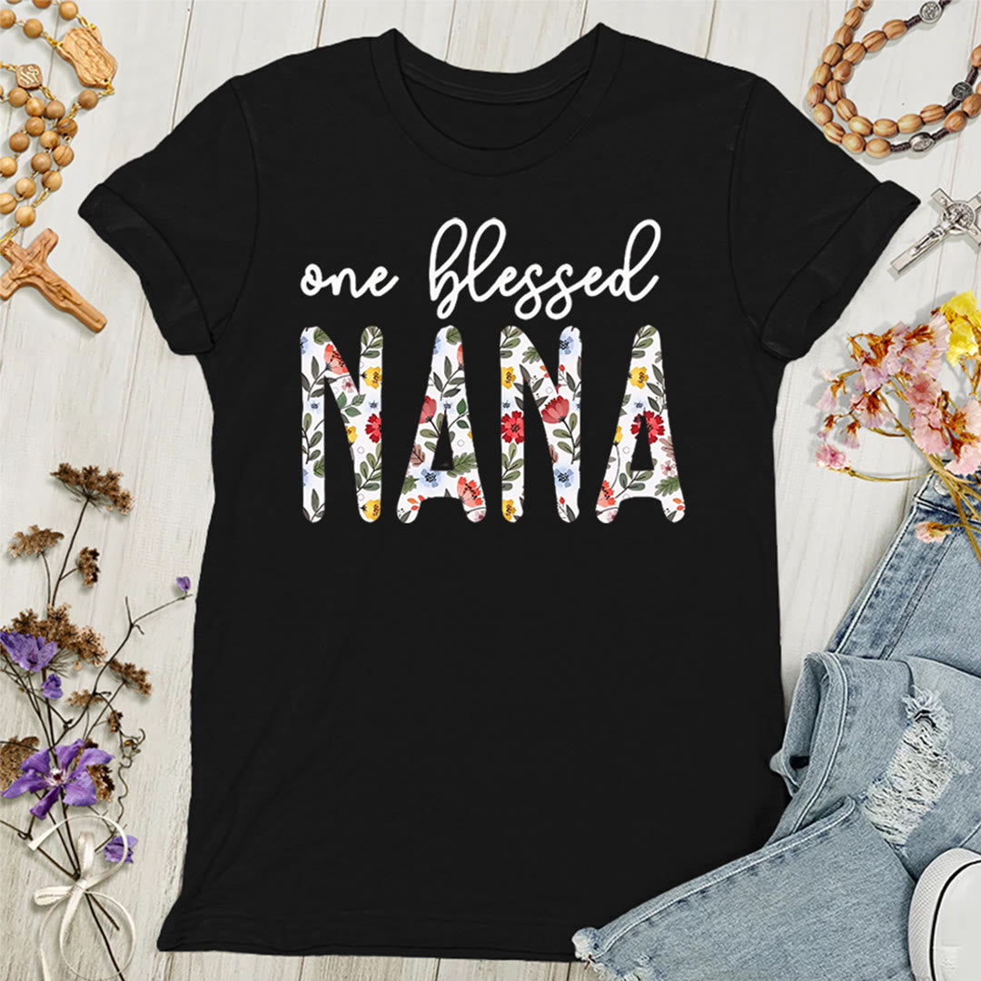 Christianartworkshop Camiseta de mujer "Una abuela bendecida" - Negro - 4XL - image 0