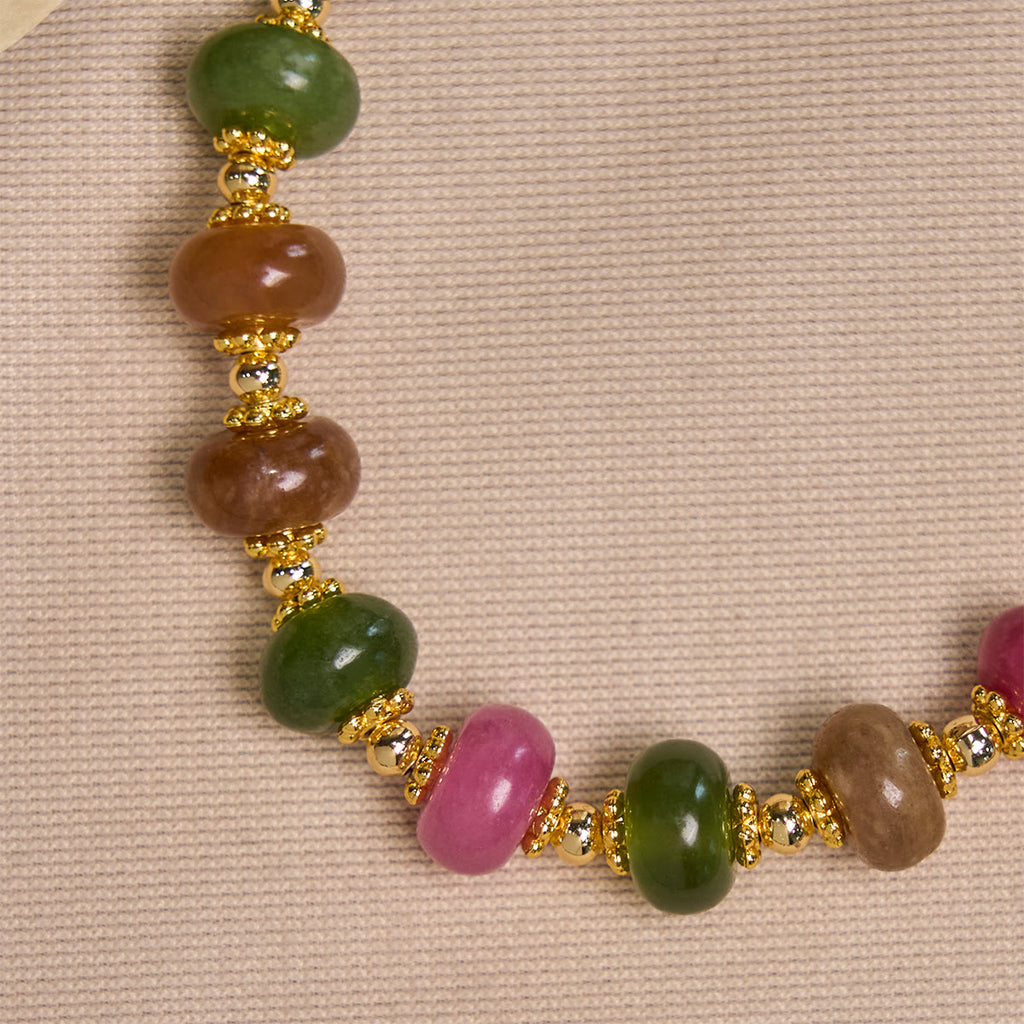 Christianartworkshop Pulsera de cuentas de turmalina con ábaco, cruz y medalla milagrosa. - image 5
