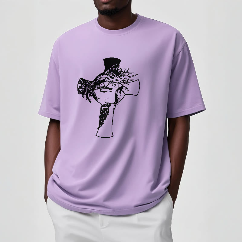 Christianartworkshop Camiseta unisex con diseño moderno de corona de espinas y cruz. - image 18