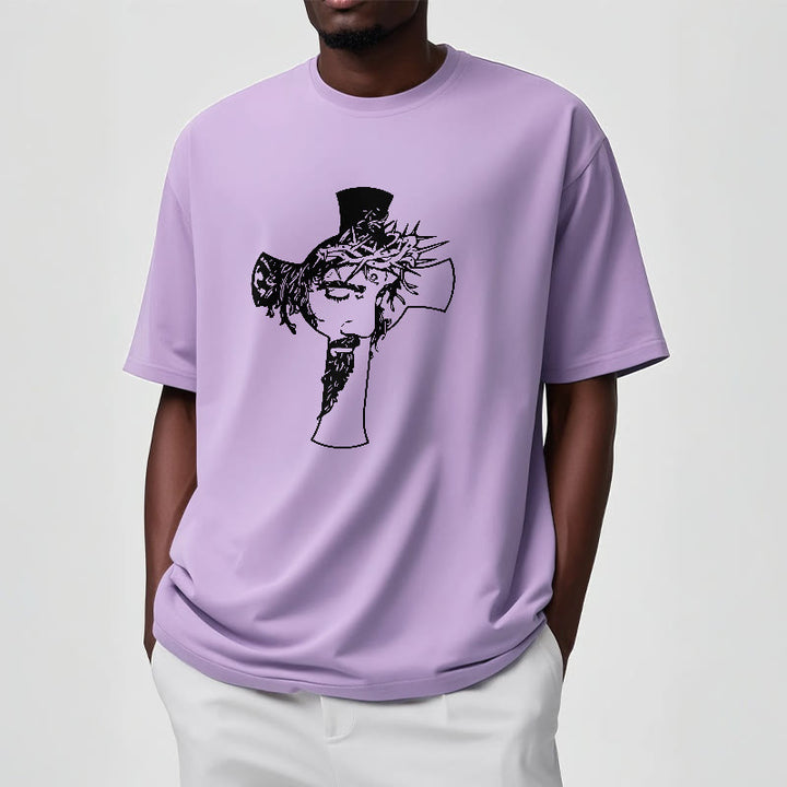 Christianartworkshop Camiseta unisex con diseño moderno de corona de espinas y cruz. - image 18