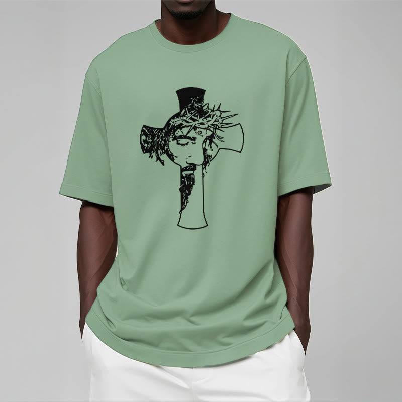 Christianartworkshop Camiseta unisex con diseño moderno de corona de espinas y cruz. - image 16