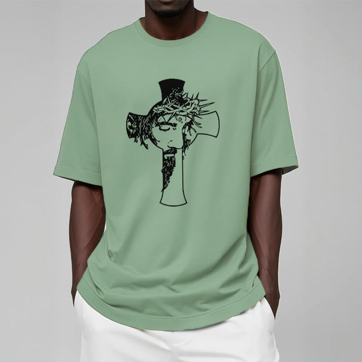 Christianartworkshop Camiseta unisex con diseño moderno de corona de espinas y cruz. - image 16