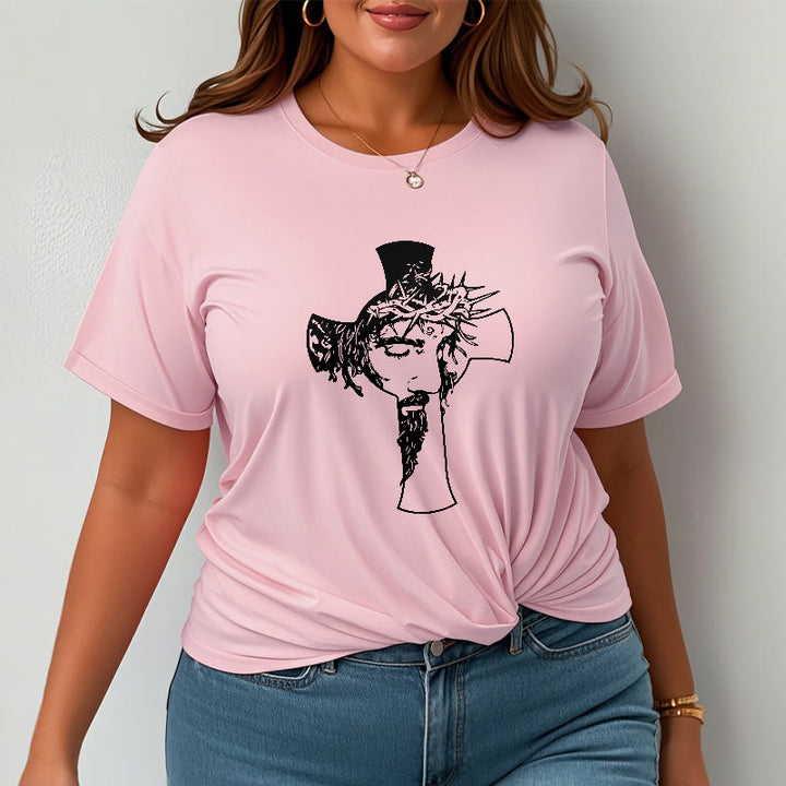 Christianartworkshop Camiseta unisex con diseño moderno de corona de espinas y cruz. - image 14