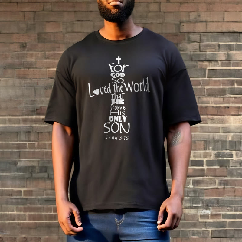 Christianartworkshop Porque de tal manera amó Dios al mundo. Camiseta unisex con versículo bíblico cristiano. - image 2