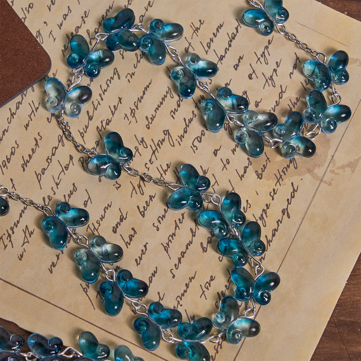 Christianartworkshop La fe es la esperanza: Pulsera de oración con mariposa azul brillante Alas de Devoción, Rosario de animales - image 8