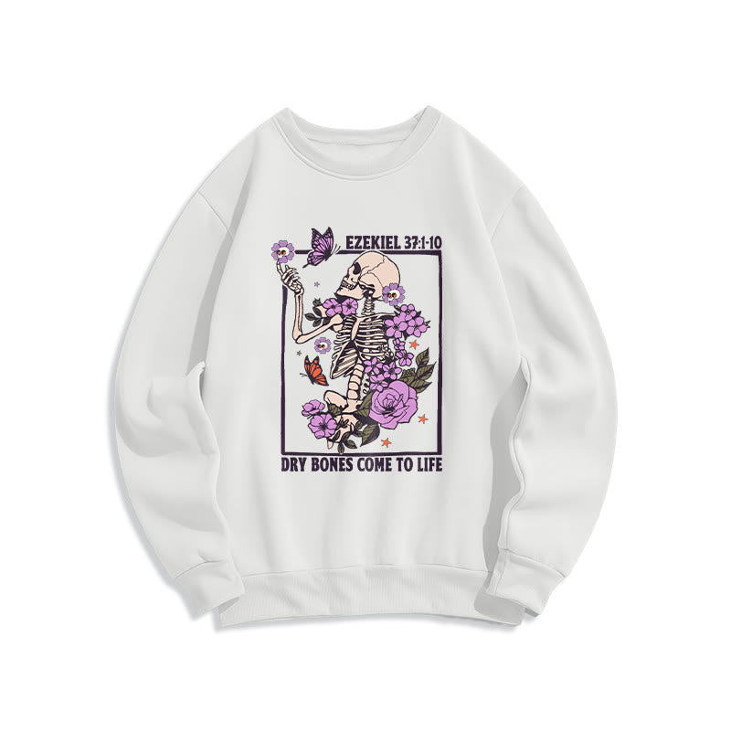Christianartworkshop Sudadera de poliéster con forro polar Dry Bones Rise in Faith - Blanco - 2XL - image 1