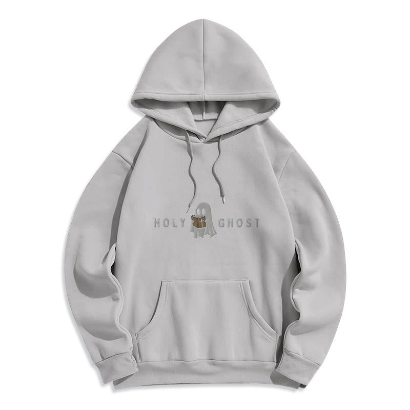 Christianartworkshop Sudadera con capucha de poliéster forrada de felpa con diseño de fantasma caprichoso del Espíritu Santo - Gris - 2XL - image 2