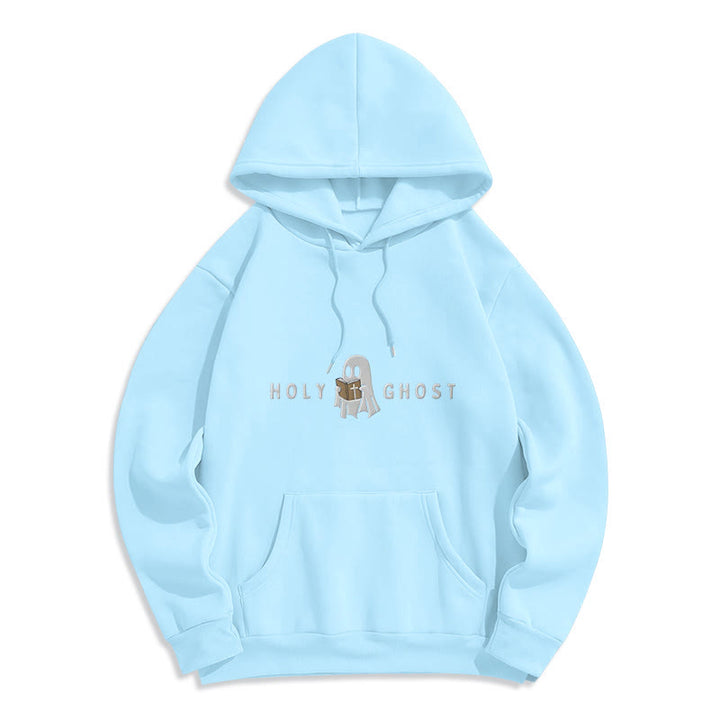 Christianartworkshop Sudadera con capucha de poliéster forrada de felpa con diseño de fantasma caprichoso del Espíritu Santo - Azul - 2XL - image 5