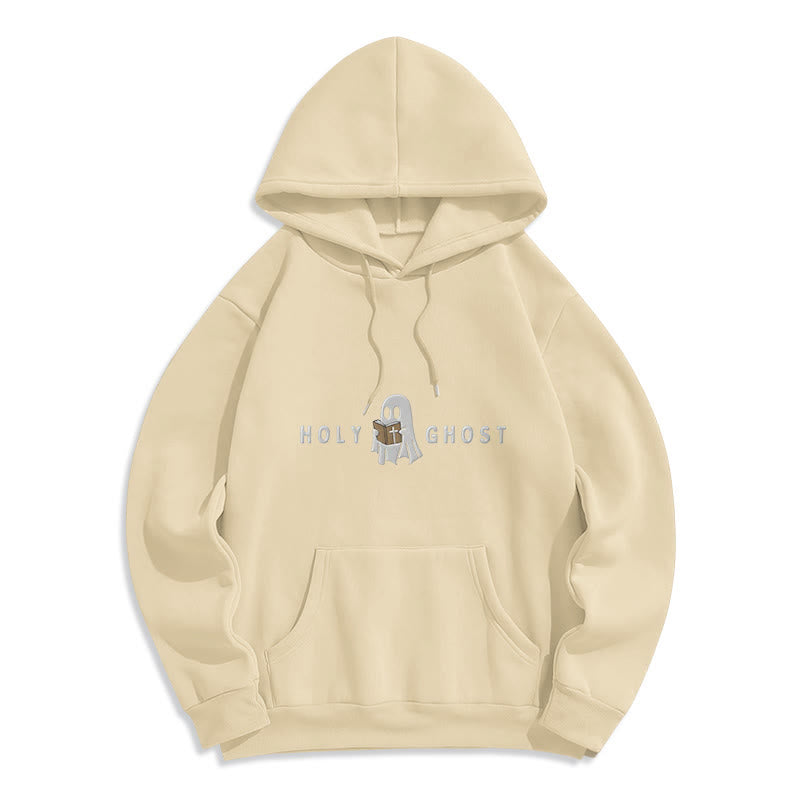 Christianartworkshop Sudadera con capucha de poliéster forrada de felpa con diseño de fantasma caprichoso del Espíritu Santo - Beige - 2XL - image 7
