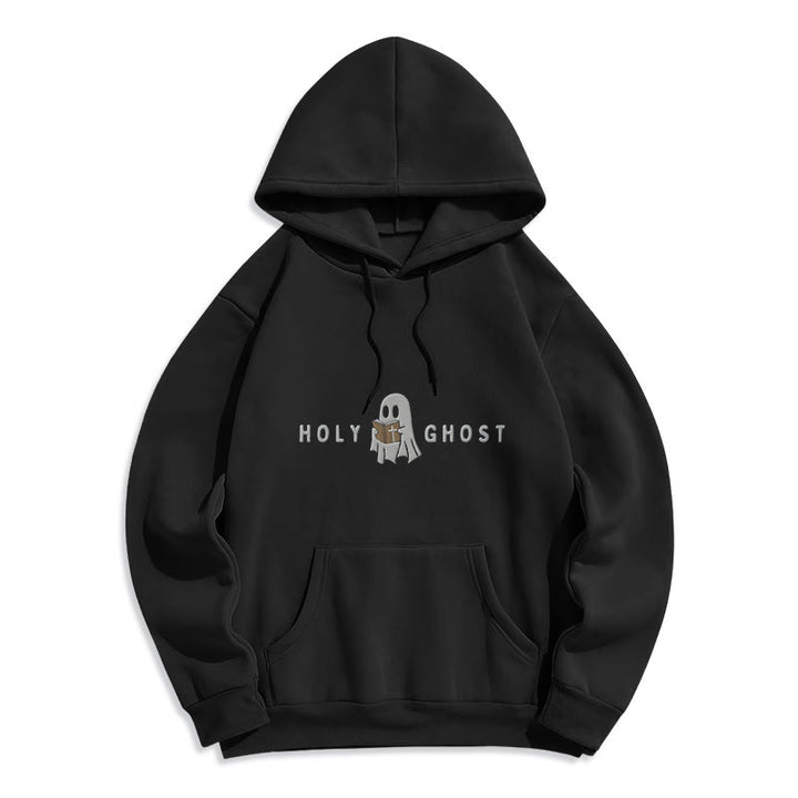 Christianartworkshop Sudadera con capucha de poliéster forrada de felpa con diseño de fantasma caprichoso del Espíritu Santo - Negro - 2XL - image 1