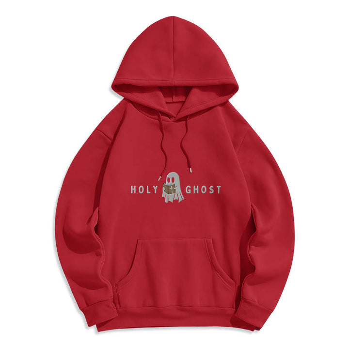 Christianartworkshop Sudadera con capucha de poliéster forrada de felpa con diseño de fantasma caprichoso del Espíritu Santo - Rojo - 2XL - image 6