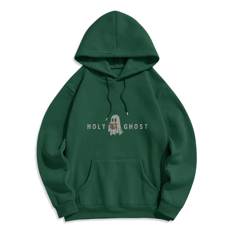 Christianartworkshop Sudadera con capucha de poliéster forrada de felpa con diseño de fantasma caprichoso del Espíritu Santo - Verde - 2XL - image 4