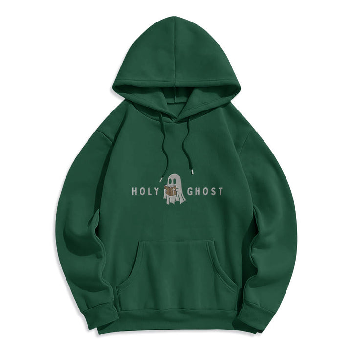 Christianartworkshop Sudadera con capucha de poliéster forrada de felpa con diseño de fantasma caprichoso del Espíritu Santo - Verde - 2XL - image 4