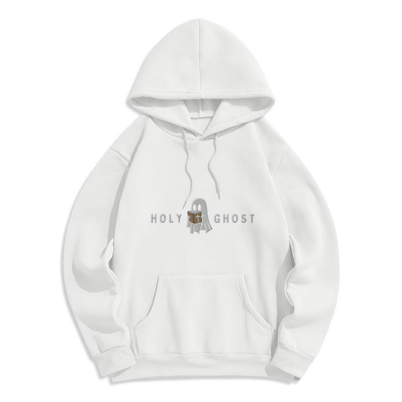 Christianartworkshop Sudadera con capucha de poliéster forrada de felpa con diseño de fantasma caprichoso del Espíritu Santo - Blanco - 2XL - image 3