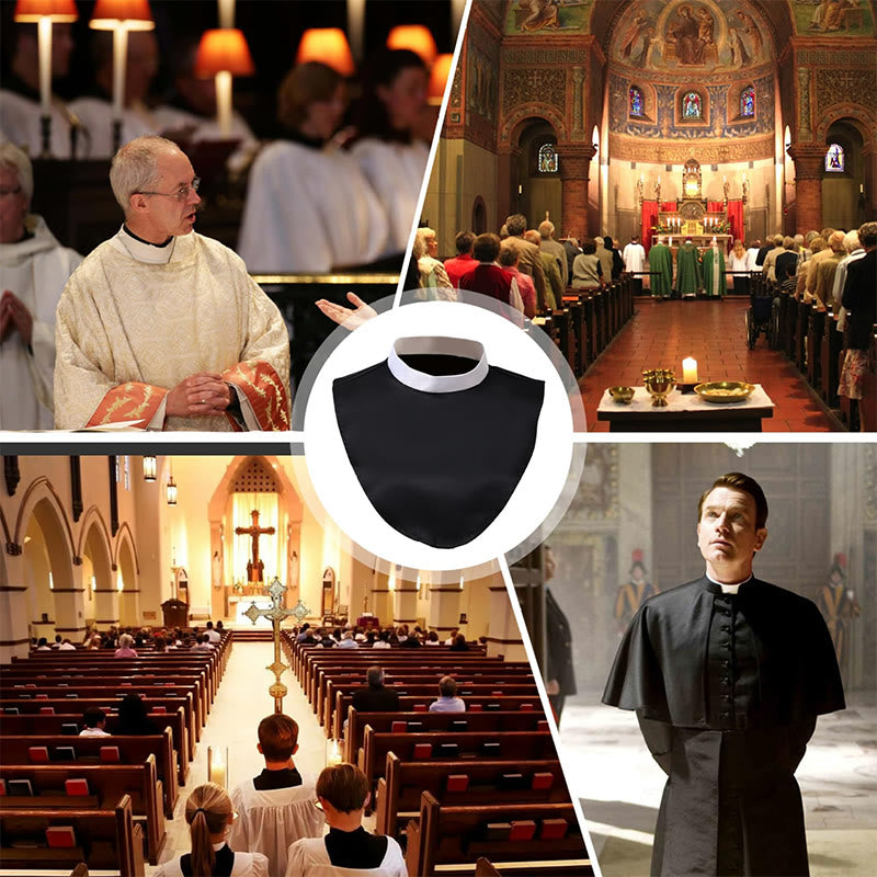 Christianartworkshop Cuello clerical unisex suave y cómodo con inserción para diversas actividades. - image 1
