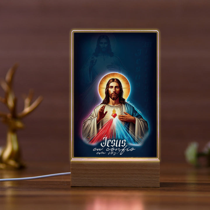 Christianartworkshop Icono religioso de Jesús con escena de sanación, luz nocturna: arte y belleza natural. - H - image 7