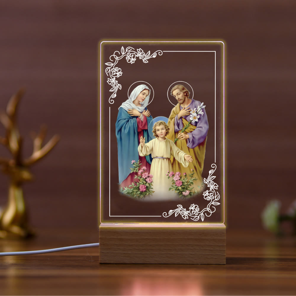 Christianartworkshop Icono religioso de Jesús con escena de sanación, luz nocturna: arte y belleza natural. - K - image 10