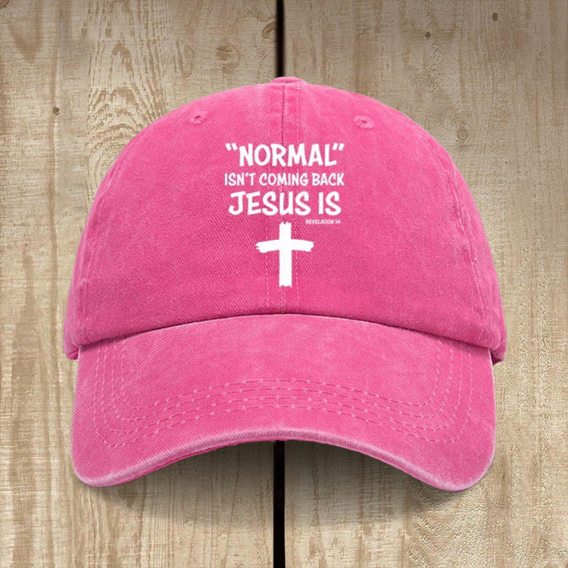 Christianartworkshop Gorra unisex de algodón desgastado con el mensaje "Jesús regresa" - Fucsia - image 12