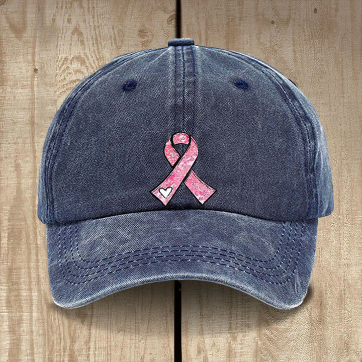 Christianartworkshop Gorro con lazo rosa "Oraciones sanadoras de Dios": Guerrero de la fe para la concienciación sobre el cáncer. - Azul marino - image 11