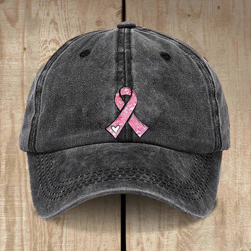 Christianartworkshop Gorro con lazo rosa "Oraciones sanadoras de Dios": Guerrero de la fe para la concienciación sobre el cáncer. - Negro - image 1