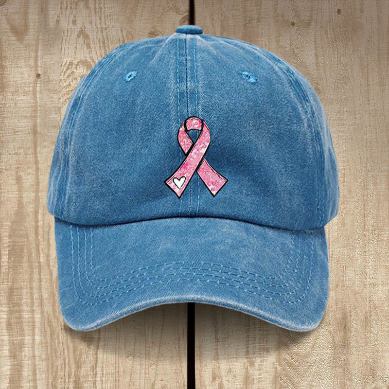 Christianartworkshop Gorro con lazo rosa "Oraciones sanadoras de Dios": Guerrero de la fe para la concienciación sobre el cáncer. - Azul - image 10