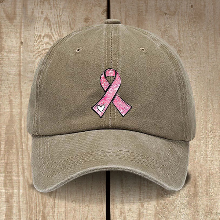 Christianartworkshop Gorro con lazo rosa "Oraciones sanadoras de Dios": Guerrero de la fe para la concienciación sobre el cáncer. - Caqui - image 9