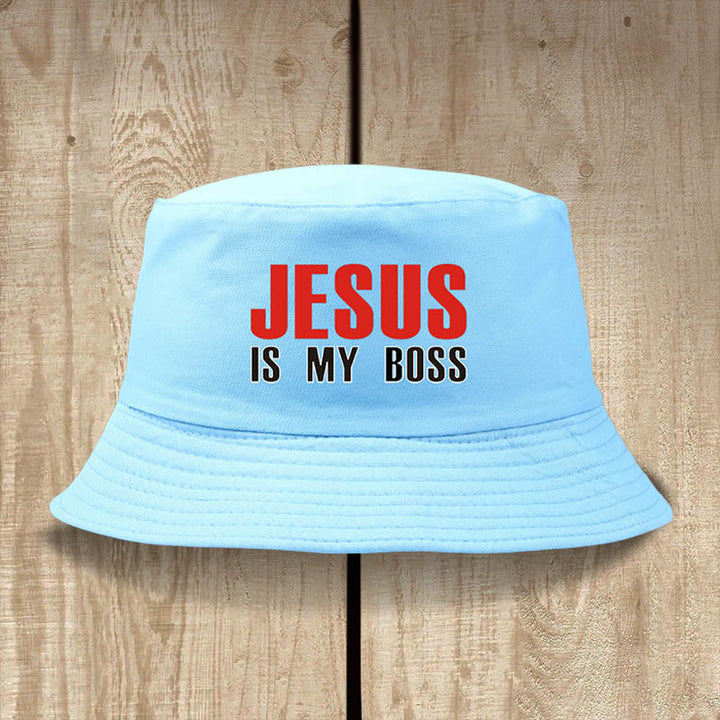 Christianartworkshop Gorra "Jesús es mi jefe": Camina con fe y confianza. - Azul cielo - image 6
