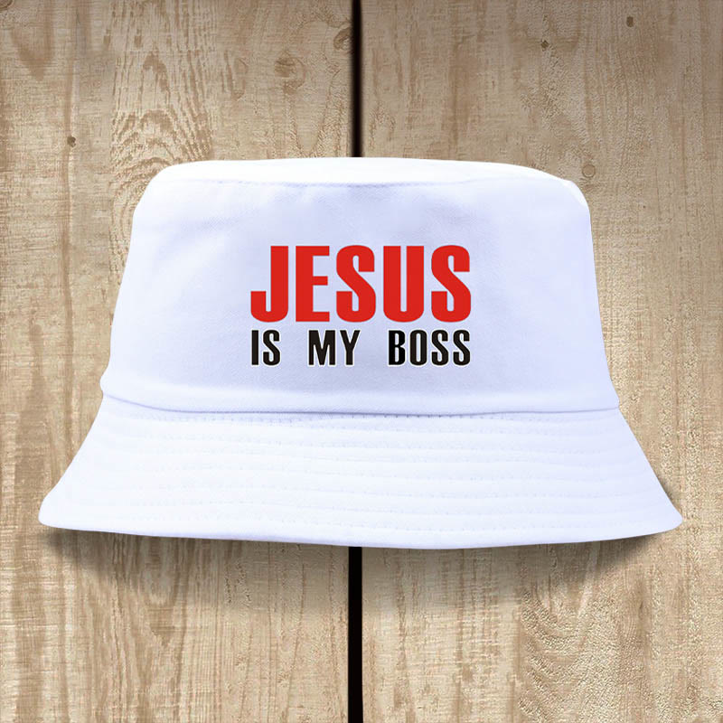 Christianartworkshop Gorra "Jesús es mi jefe": Camina con fe y confianza. - Blanco - image 2