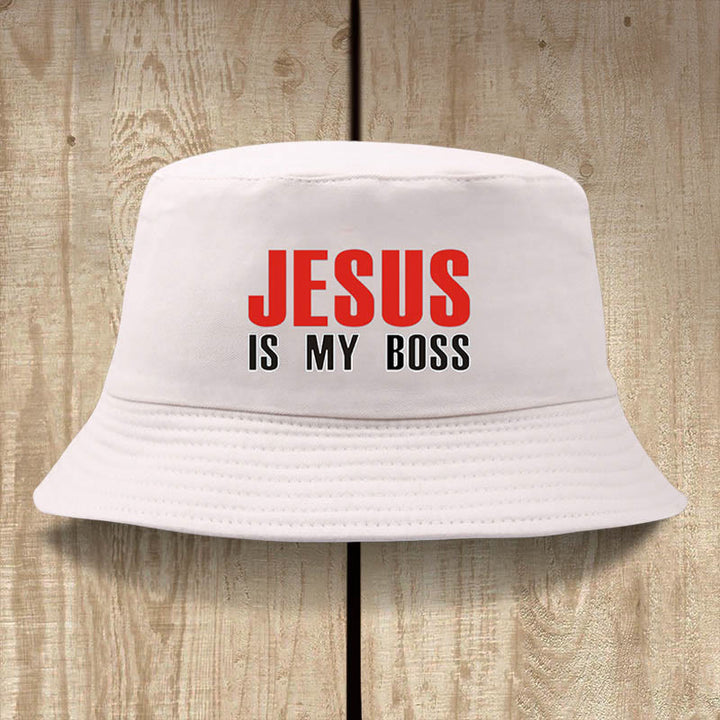 Christianartworkshop Gorra "Jesús es mi jefe": Camina con fe y confianza. - Beige - image 3