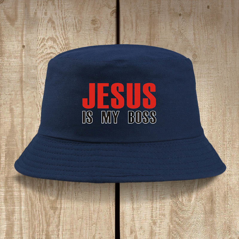 Christianartworkshop Gorra "Jesús es mi jefe": Camina con fe y confianza. - Azul marino - image 0