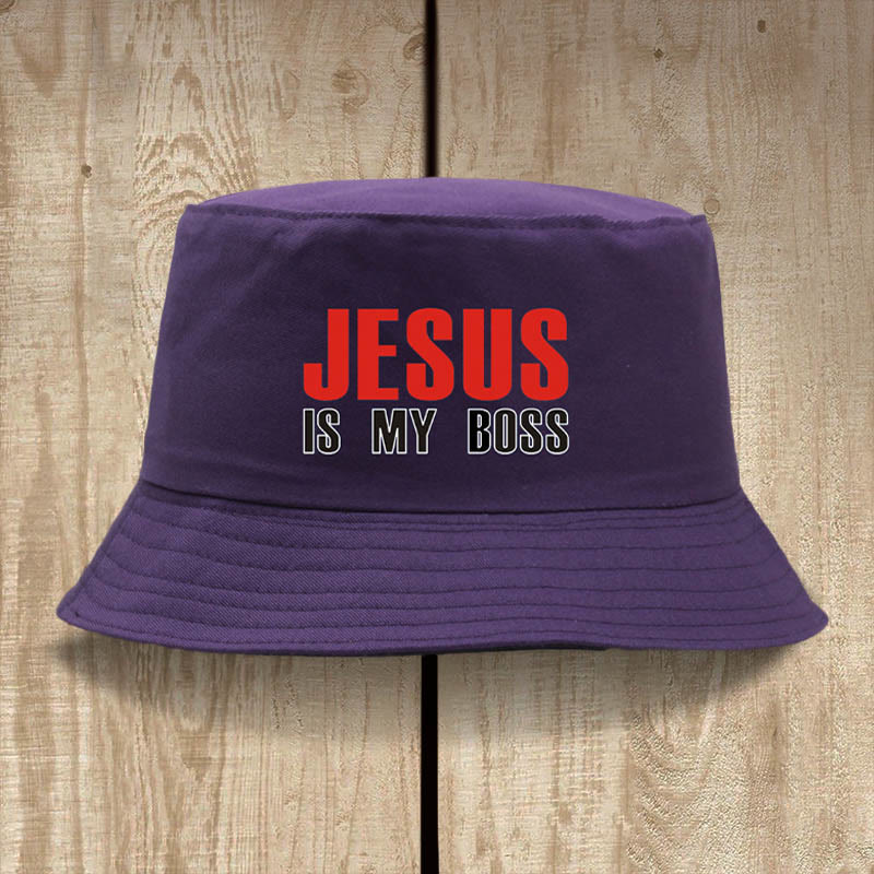 Christianartworkshop Gorra "Jesús es mi jefe": Camina con fe y confianza. - Púrpura - image 12