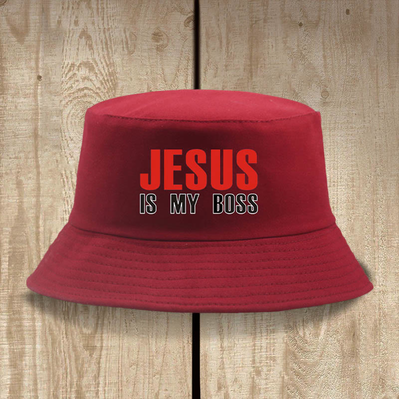 Christianartworkshop Gorra "Jesús es mi jefe": Camina con fe y confianza. - Vino - image 1